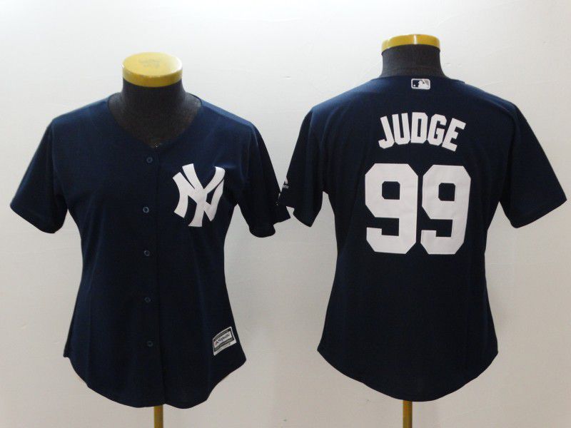 Women New York Yankees #99 Judge Blue MLB Jerseys->women mlb jersey->Women Jersey